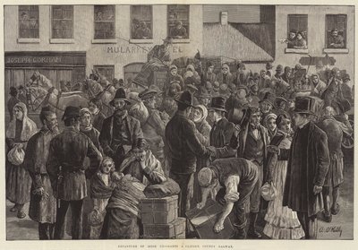 Départ des émigrants irlandais à Clifden, comté de Galway - Aloysius O